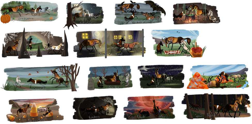 Drawlloween 2022 [mine and gifts]